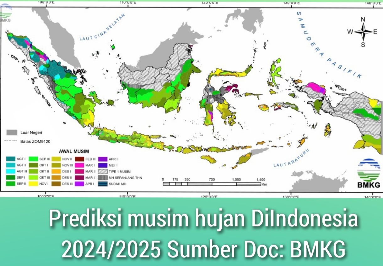 BMKG Peringatkan Musim Hujan di Indonesia 2024/2025