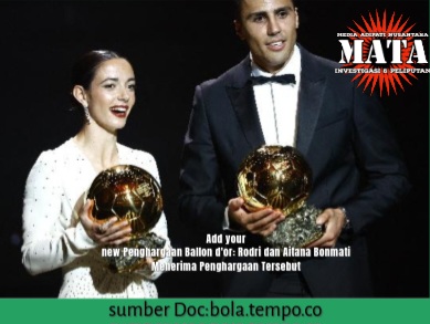 Penghargaan Ballon d’or : Rodri dan Aitana Bonmati Menerima Penghargaan Tersebut