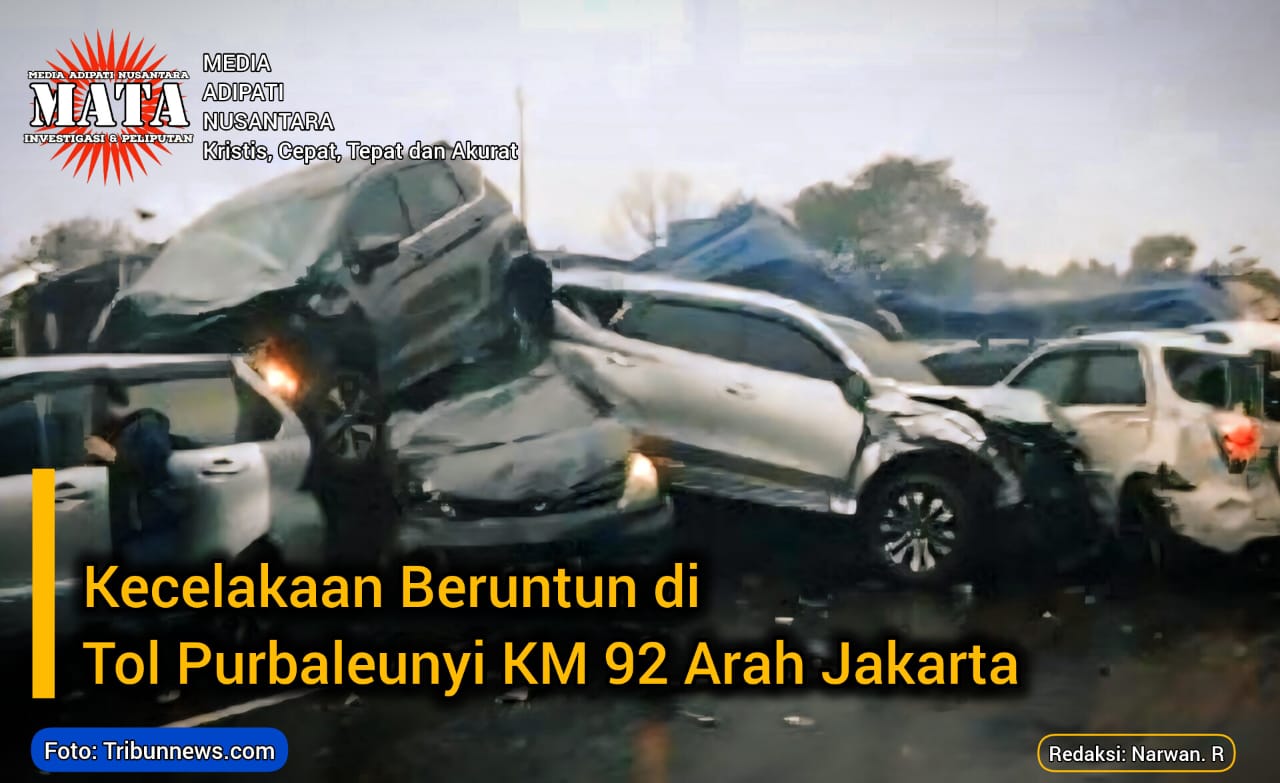 Kecelakaan Beruntun di Tol Purbaleunyi KM 92 Arah Jakarta