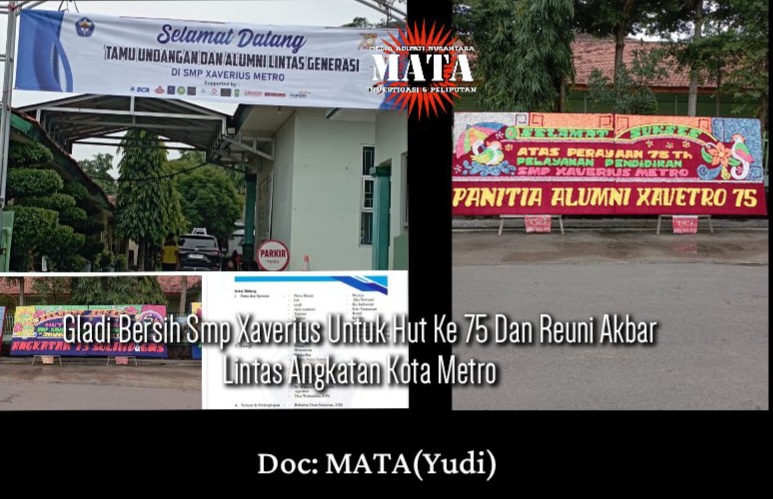 Gladi Bersih Smp Xaverius Untuk Hut Ke 75 Dan Reuni Akbar Lintas Angkatan Kota Metro