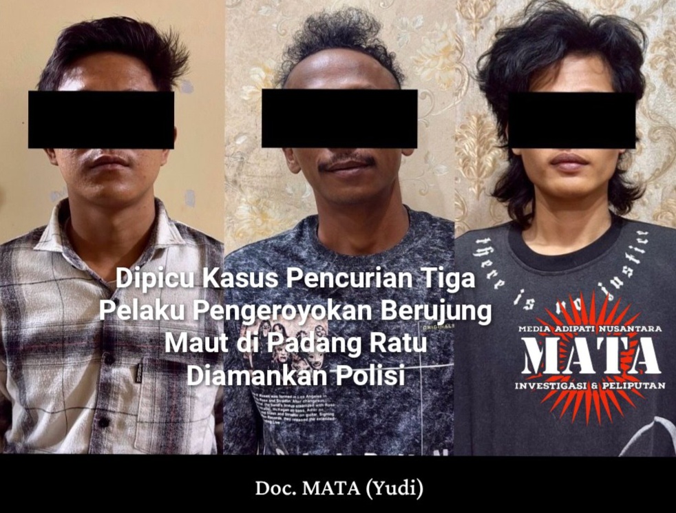 Dipicu Kasus Pencurian Tiga Pelaku Pengeroyokan Berujung Maut di Padang Ratu Diamankan Polisi